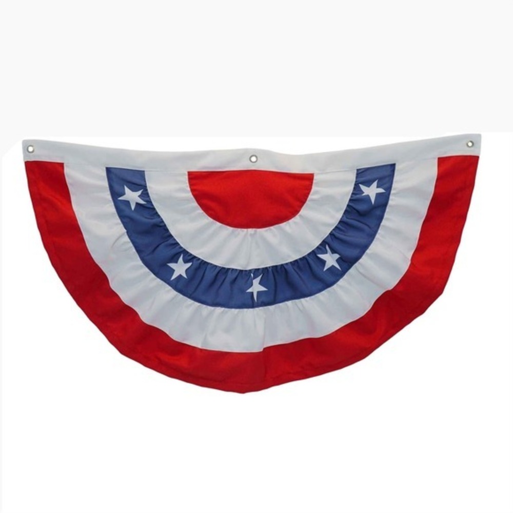 My Texas House Patriotic Bunting - Red White Blue 36x18